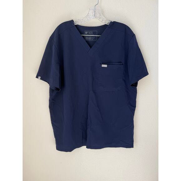 FIGS Catarina One Pocket Scrub Top Navy Size Large - Picture 3 of 8